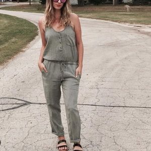 Tie waist jumpsuit